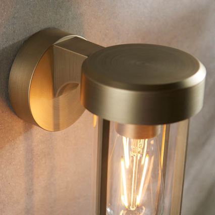 Endon 92855 - Aplica de perete pentru baie, 1x soclu E27, 6W, 230V, IP44, finisaj din alamă