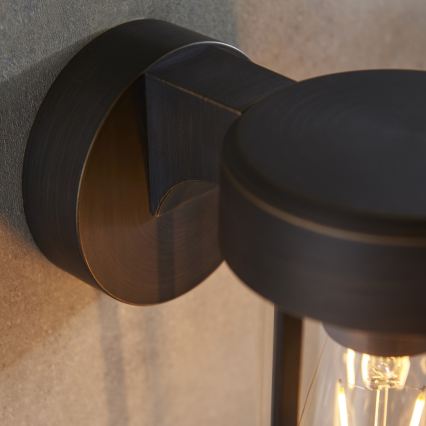 Aplică de perete pentru baie Endon 92857 - 1xE27/6W/230V IP44, bronz/negru