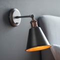 Endon 92866 - Aplică spot de perete HAL 1xE27/10W/230V crom mat/cupru