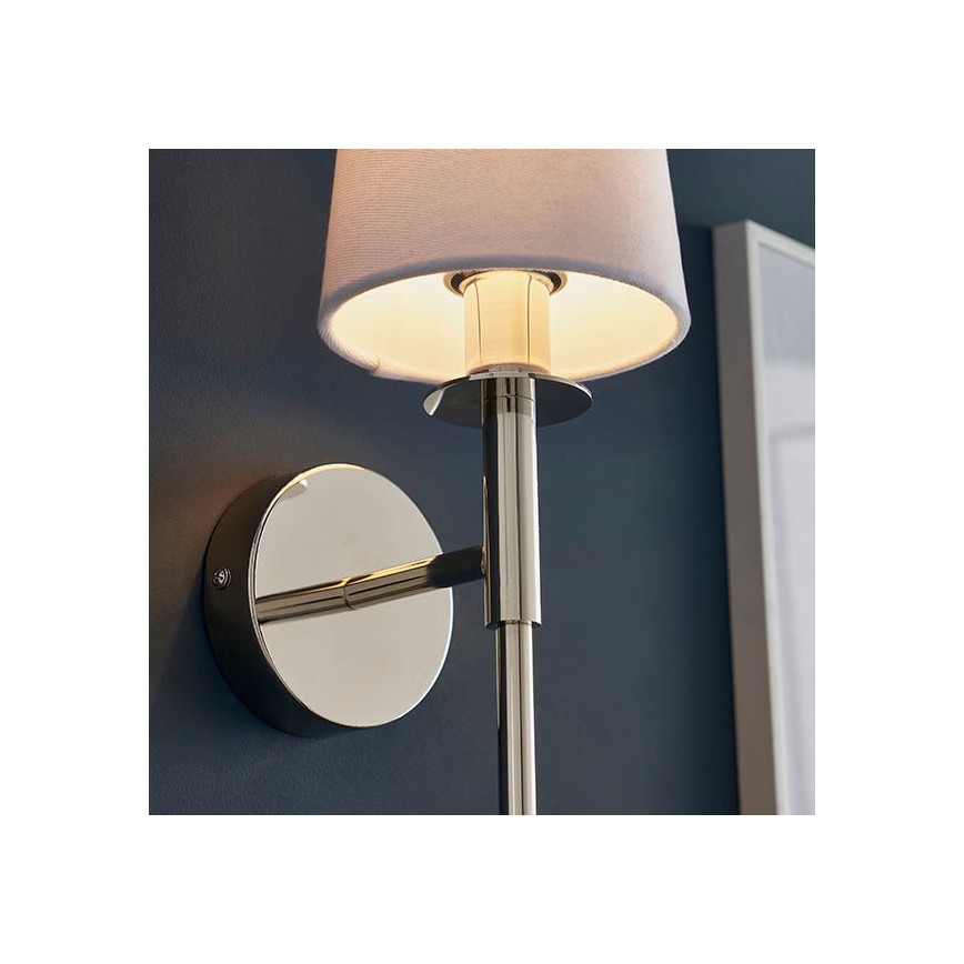 Endon 92949 - Lampă de perete, 1xE14/6W/230V, alb/crom lucios