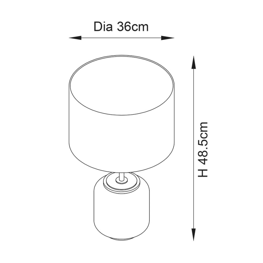 Endon 93067 - Lampă de masă ZINNIA, 1xE27/10W/230V, albastră/aurie
