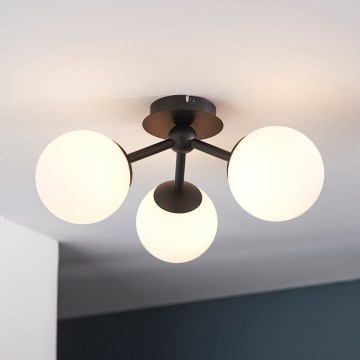 Endon 93489 - Plafonieră aplicată pentru baie FRIO 3xG9/3W/230V IP44 negru