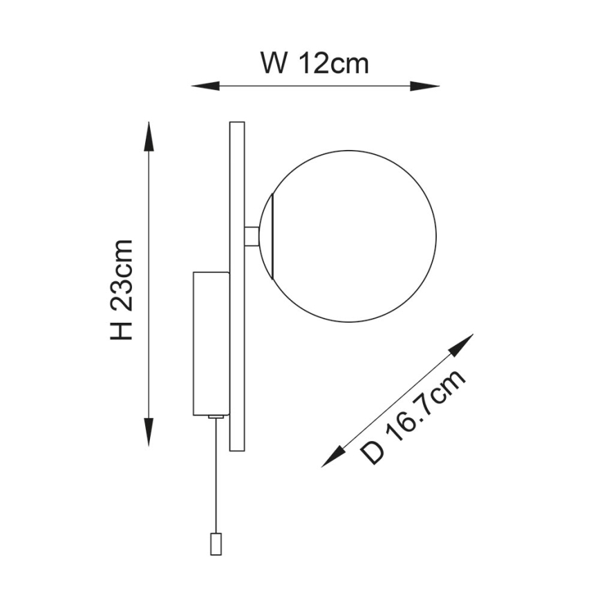 Endon 94081 - Aplica de perete pentru baie SPA 1xG9/3W/230V IP44 negru