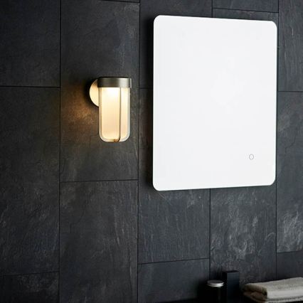 Endon 94990 - Aplica de perete pentru baie LED, 8 W, 230 V, IP44, 2700 K, crom mat