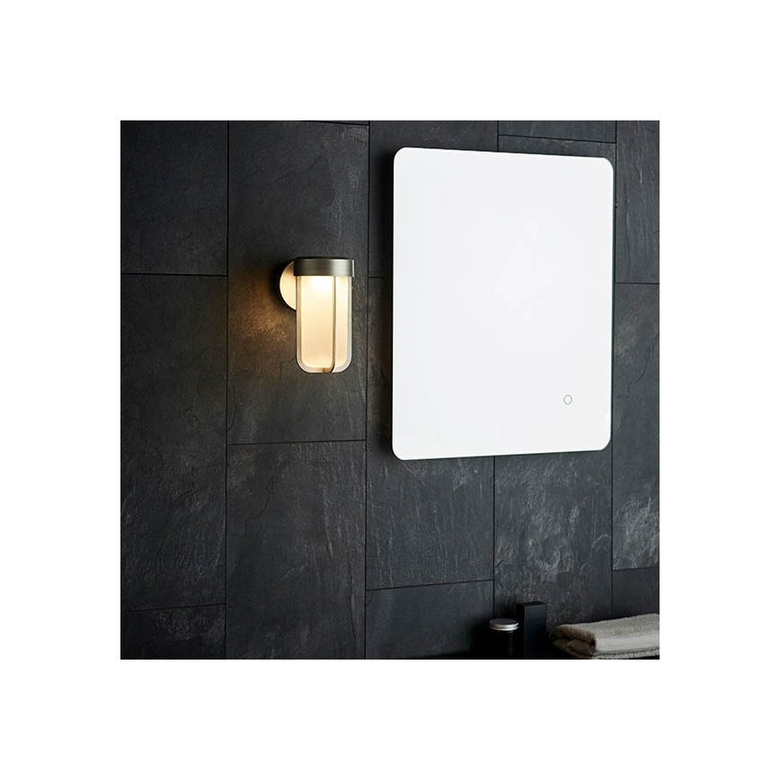 Endon 94990 - Aplica de perete pentru baie LED, 8 W, 230 V, IP44, 2700 K, crom mat