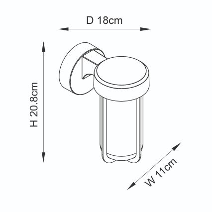 Endon 94990 - Aplica de perete pentru baie LED, 8 W, 230 V, IP44, 2700 K, crom mat