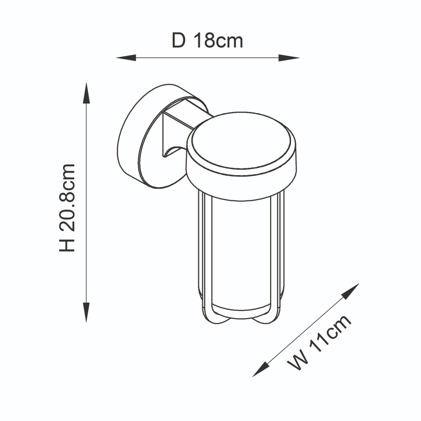 Endon 94990 - Aplica de perete pentru baie LED, 8 W, 230 V, IP44, 2700 K, crom mat