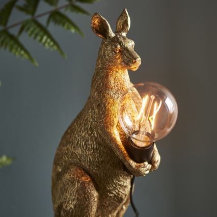 Endon 95075 - Lampă de masă KANGAROO 1xE27/10W/230V aurie