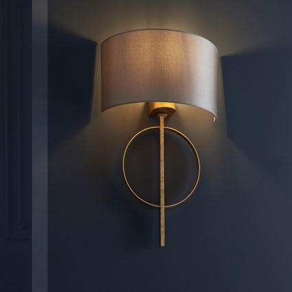 Endon 95210 - Lampă de perete 1xE27/10W/230V gri/alamă