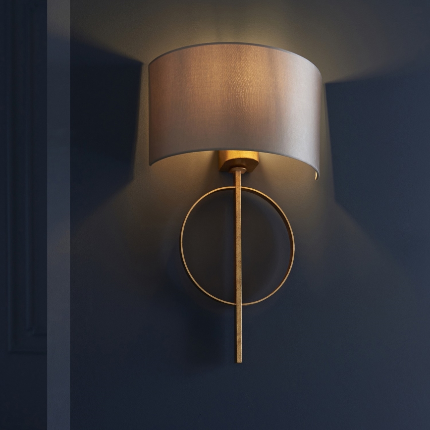 Endon 95210 - Lampă de perete 1xE27/10W/230V gri/alamă