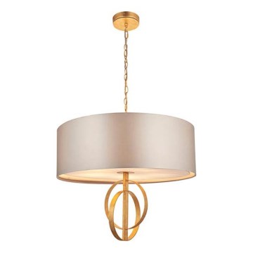 Endon 95211 - Lustru suspendat pe lanț 5xE27/10W/230V Ø 70 cm gri/alamă