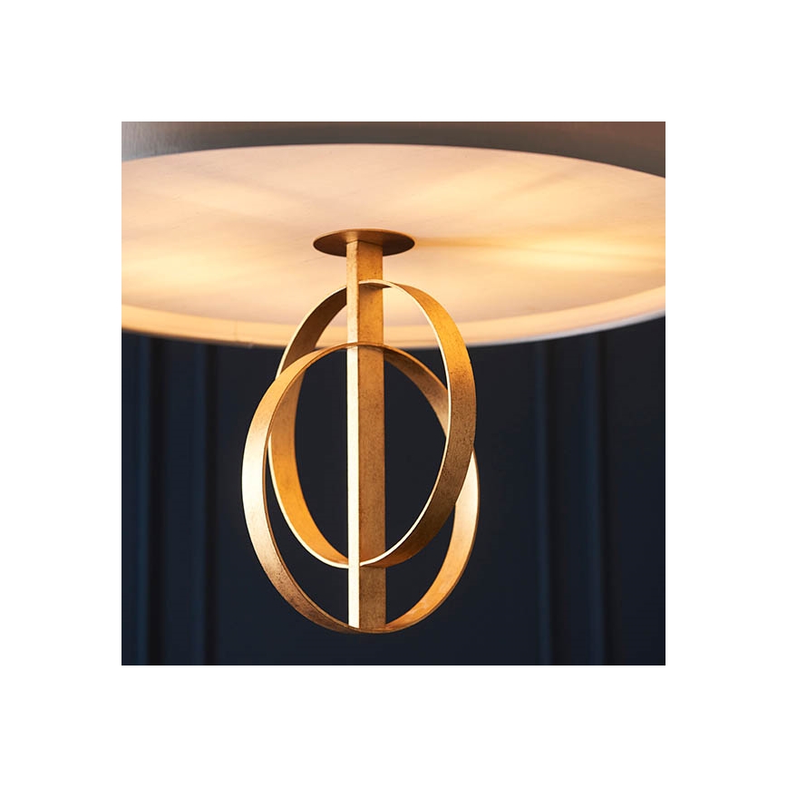 Endon 95211 - Lustru suspendat pe lanț 5xE27/10W/230V Ø 70 cm gri/alamă