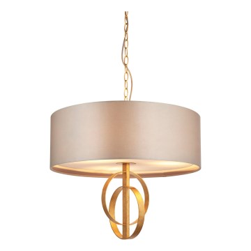 Endon 95212 - Lustru cu lanț 3xE27/10W/230V, Ø 60 cm, gri/alamă