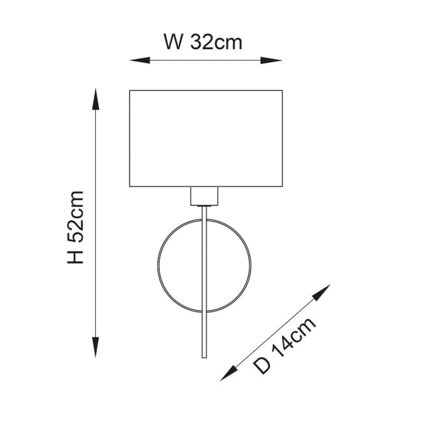 Endon 95214 - Aplica de perete 1xE27/10W/230V gri