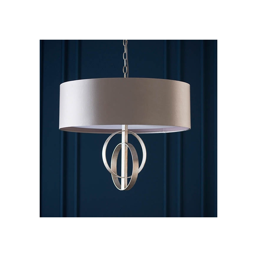 Endon 95215 - Lustră suspendată pe lanț, 5 x E27, 10 W, 230 V, diam. 70 cm, gri