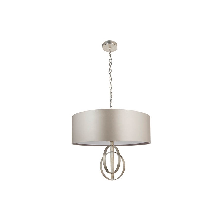 Endon 95215 - Lustră suspendată pe lanț, 5 x E27, 10 W, 230 V, diam. 70 cm, gri