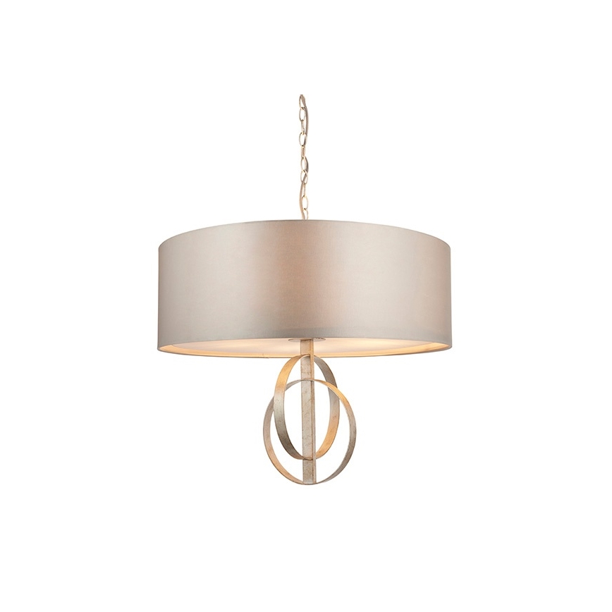 Endon 95215 - Lustră suspendată pe lanț, 5 x E27, 10 W, 230 V, diam. 70 cm, gri