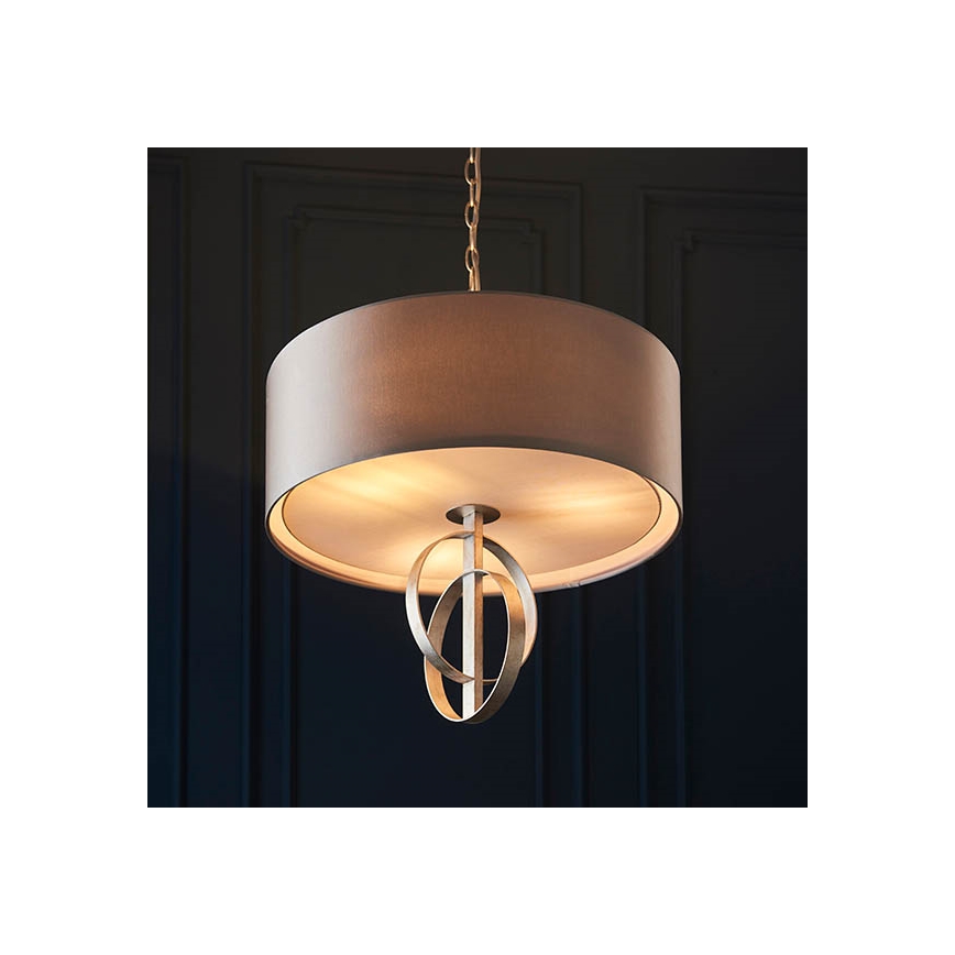 Endon 95216 - Lustră pe lanț 3xE27/10W/230V Ø 60 cm, gri