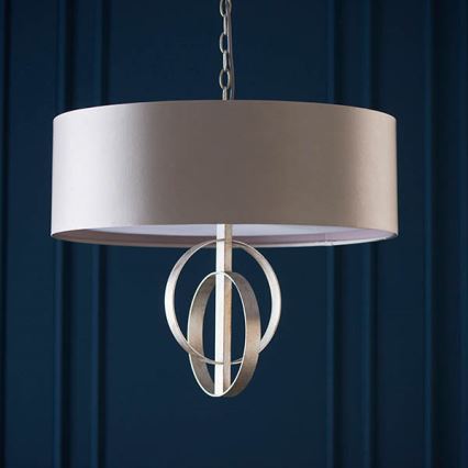 Endon 95216 - Lustră pe lanț 3xE27/10W/230V Ø 60 cm, gri