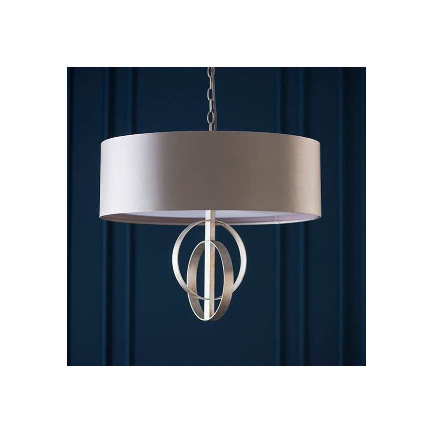 Endon 95216 - Lustră pe lanț 3xE27/10W/230V Ø 60 cm, gri