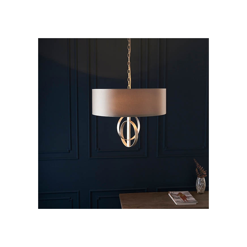 Endon 95216 - Lustră pe lanț 3xE27/10W/230V Ø 60 cm, gri
