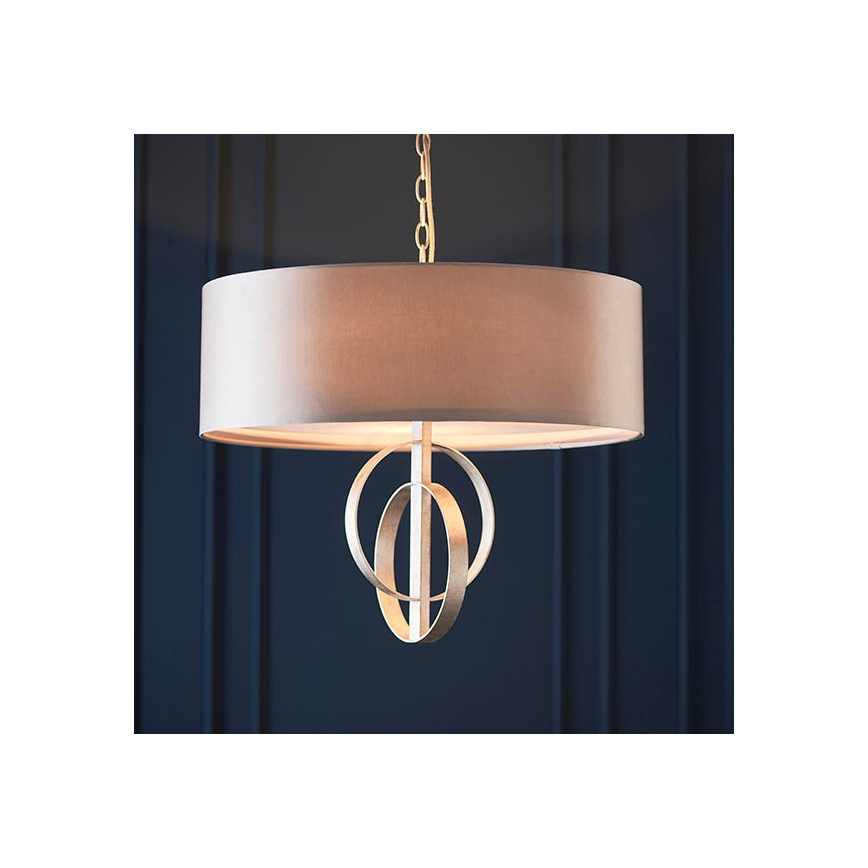 Endon 95216 - Lustră pe lanț 3xE27/10W/230V Ø 60 cm, gri