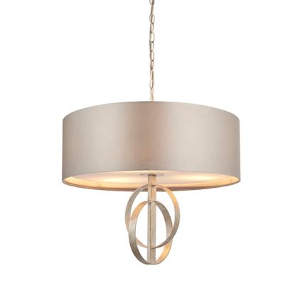 Endon 95216 - Lustră pe lanț 3xE27/10W/230V Ø 60 cm, gri