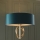 Endon 95219 - Candelabru pe lanț, 5x soclu E27, 10 W, 230 V, Ø 70 cm, albastru/alamă