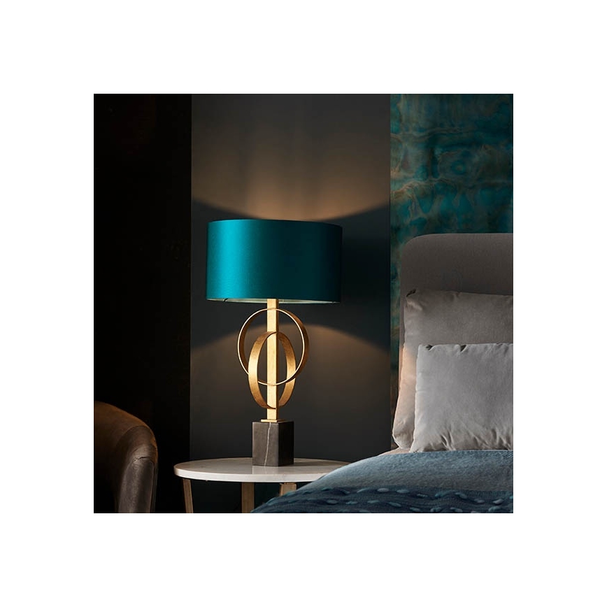 Endon 95221 - Lampă de masă 1xE27/10W/230V albastru/alamă/negru