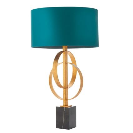 Endon 95221 - Lampă de masă 1xE27/10W/230V albastru/alamă/negru