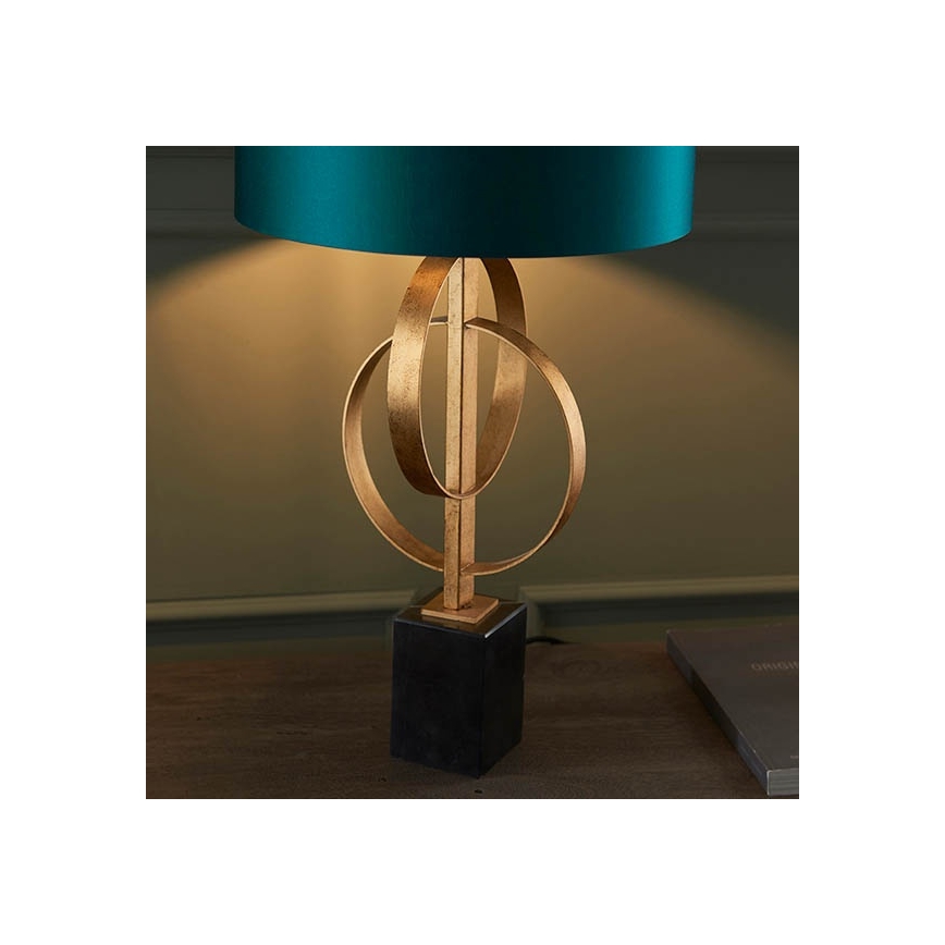 Endon 95221 - Lampă de masă 1xE27/10W/230V albastru/alamă/negru