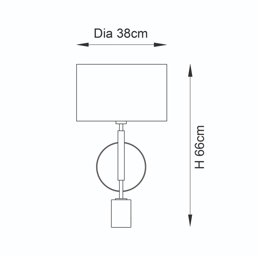 Endon 95221 - Lampă de masă 1xE27/10W/230V albastru/alamă/negru