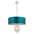 Endon 95223 - Candelabru cu lanț, 5xE27/10W/230V, Ø 70 cm, albastru/gri