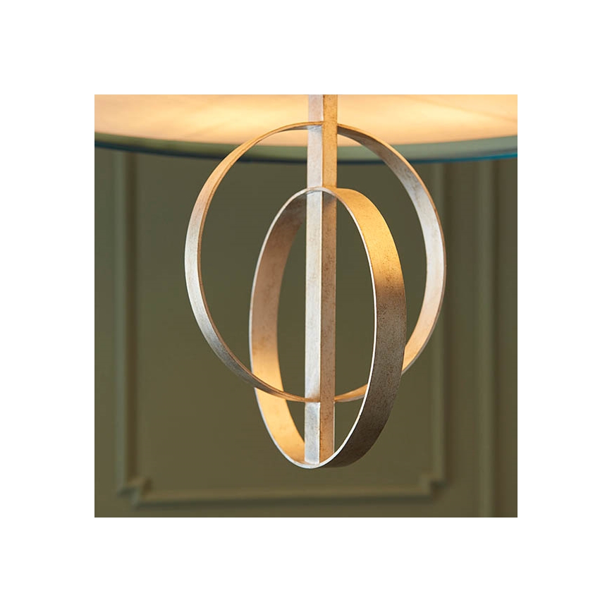 Endon 95223 - Candelabru cu lanț, 5xE27/10W/230V, Ø 70 cm, albastru/gri