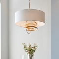 Endon 95268 - Lustră cu lanț, 3x soclu E14, 6W, 230V, Ø 60 cm, alb/alamă