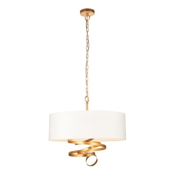 Endon 95268 - Lustră cu lanț, 3x soclu E14, 6W, 230V, Ø 60 cm, alb/alamă