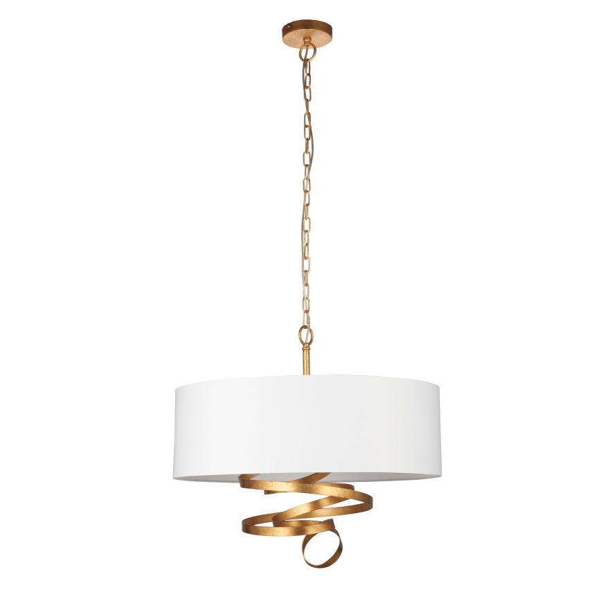 Endon 95268 - Lustră cu lanț, 3x soclu E14, 6W, 230V, Ø 60 cm, alb/alamă