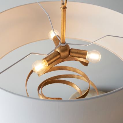 Endon 95268 - Lustră cu lanț, 3x soclu E14, 6W, 230V, Ø 60 cm, alb/alamă