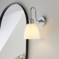 Endon 95506 - Aplica de perete pentru baie PIPER 1xE27/10W/230V IP44 crom lucios/alb