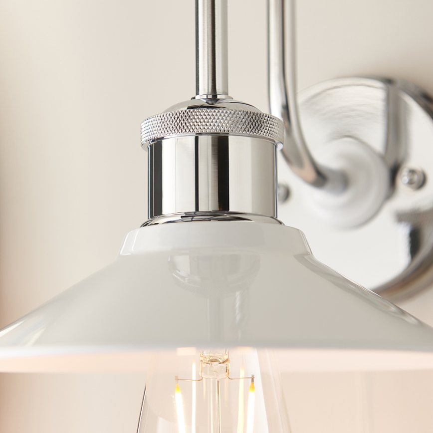 Endon 95508 - Aplica de perete pentru baie MARIS 1xE27/6W/230V IP44 crom lucios/alb