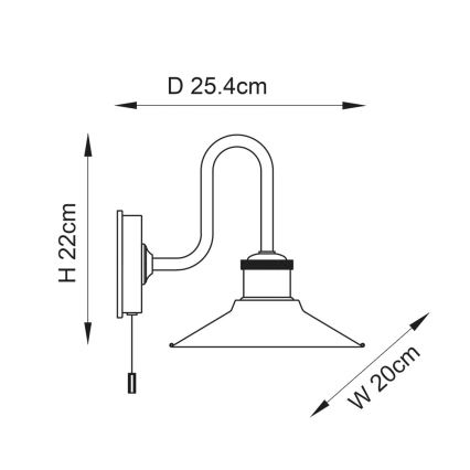 Endon 95508 - Aplica de perete pentru baie MARIS 1xE27/6W/230V IP44 crom lucios/alb