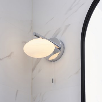 Endon 97181 - Aplica de perete pentru baie MOBIAS 1xG9/3W/230V IP44 crom lucios/alb