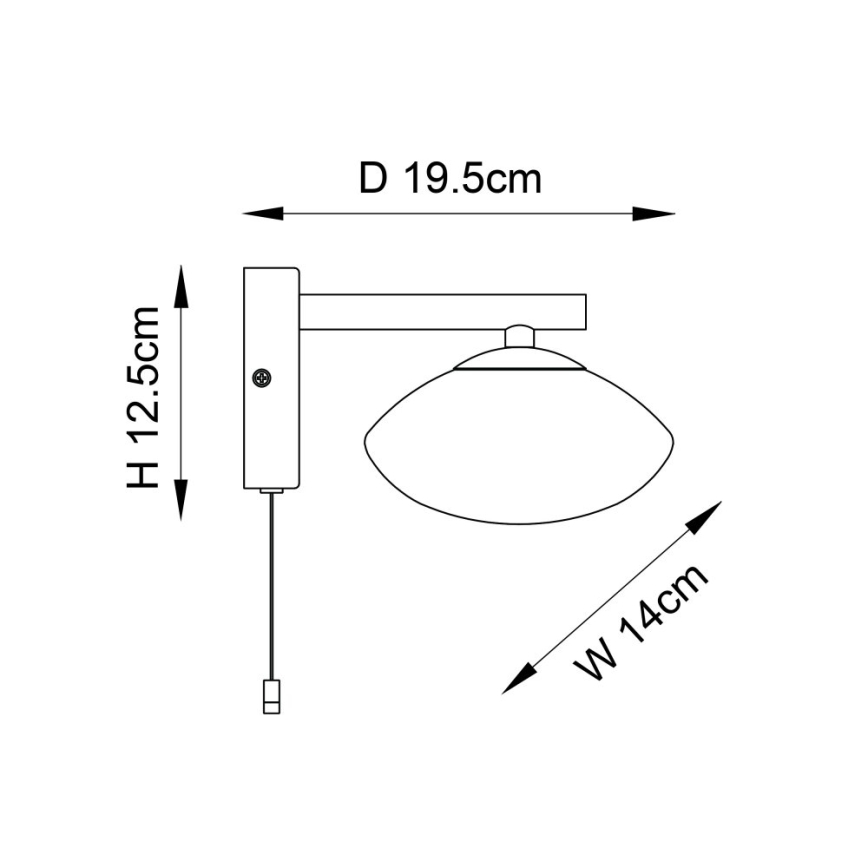 Endon 97181 - Aplica de perete pentru baie MOBIAS 1xG9/3W/230V IP44 crom lucios/alb