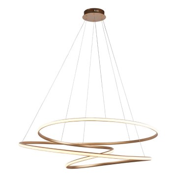 Endon 97645 - Lustră LED dimerizabilă pe cablu TWIRL LED/131W/230V 3000K, auriu