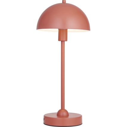 Endon 98496 - Lampă de masă SAROMA, 1xE14/7W/230V, culoare cărămizie