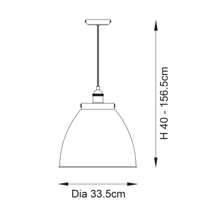 Endon 98744 - Lustră suspendată pe cablu FRANKLIN 1xE27/10W/230V, alamă