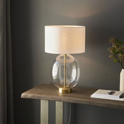 Endon 99292 - Lampă de masă reglabilă KELDA 1xE27/10W/230V crem/auriu