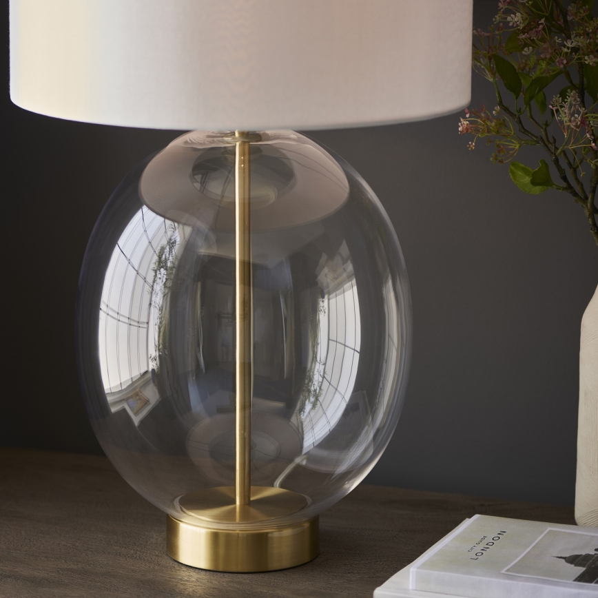 Endon 99292 - Lampă de masă reglabilă KELDA 1xE27/10W/230V crem/auriu