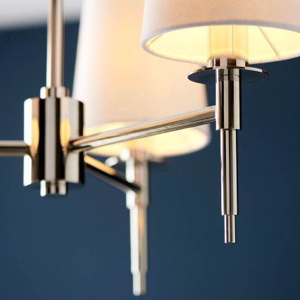 Endon 99455 - Lustră cu tijă 3xE14/6W/230V crom lucios/alb