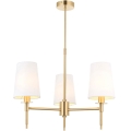 Endon 99456 - Lustră cu tijă 3xE14/6W/230V auriu/alb